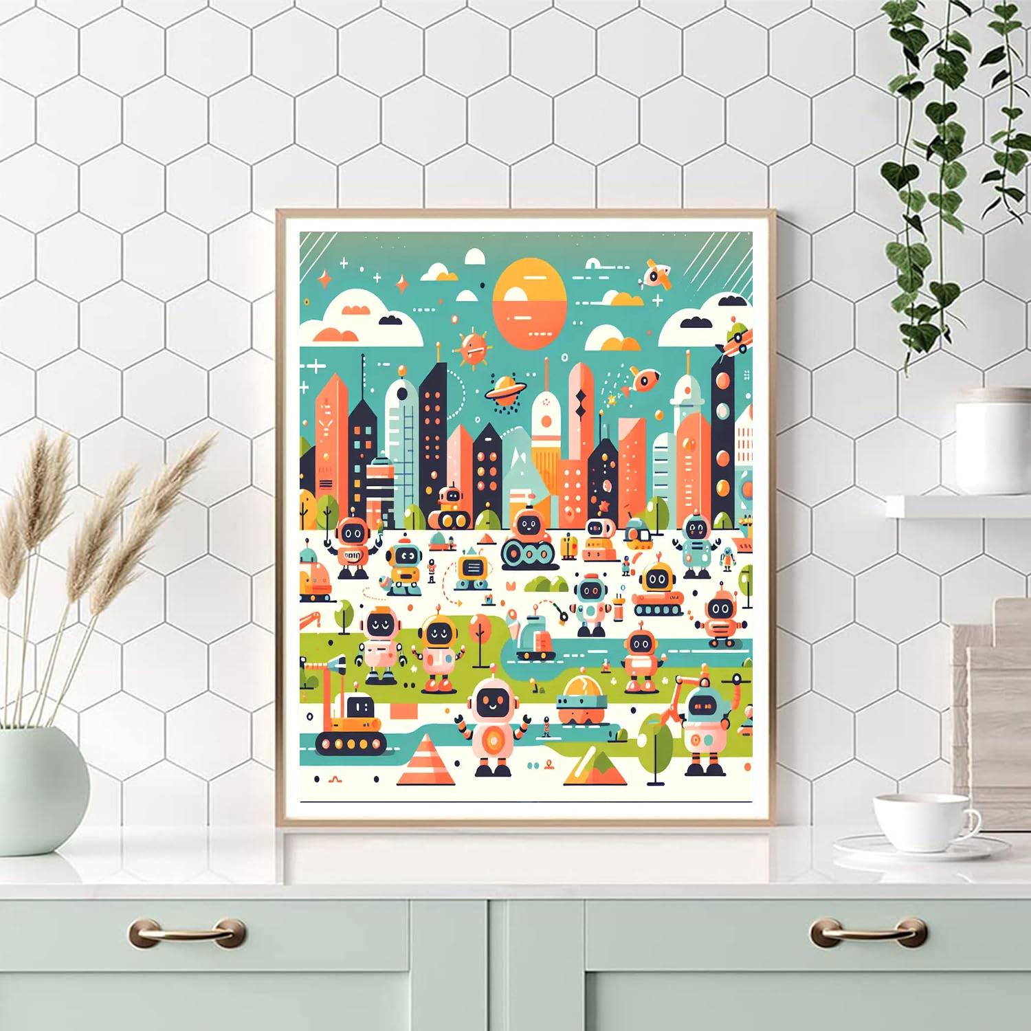 Magical Robot Universe Numbered Painting Kits