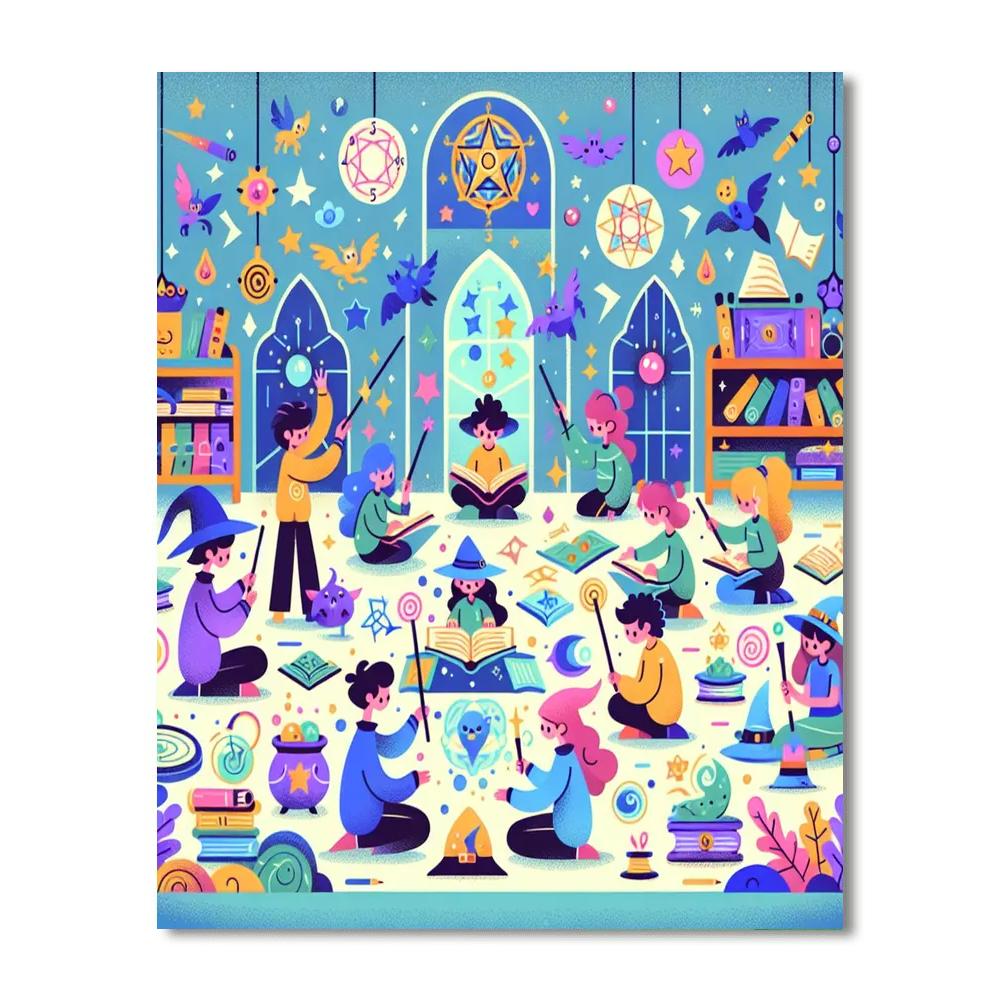Wizard School Painting Number Kit