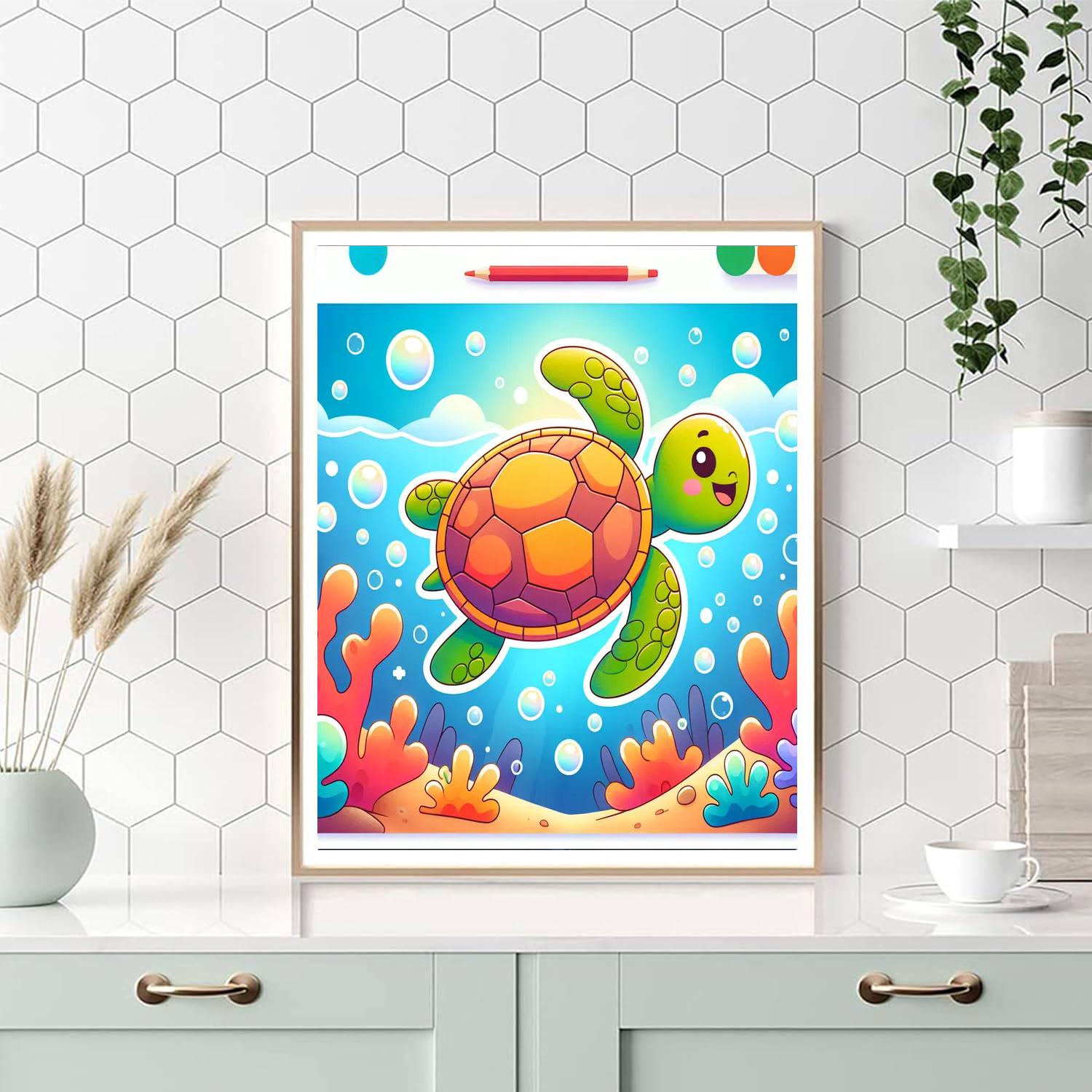 Adventure Turtle Numbered Painting Kits