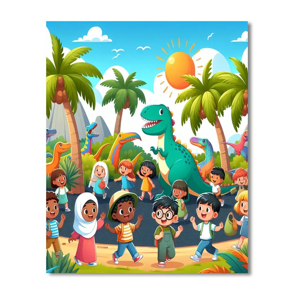 Delightful Dino Adventure Painting By Numbers Kit