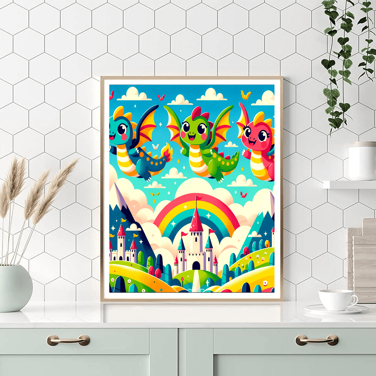 Mystical Dragon Land Number Painting