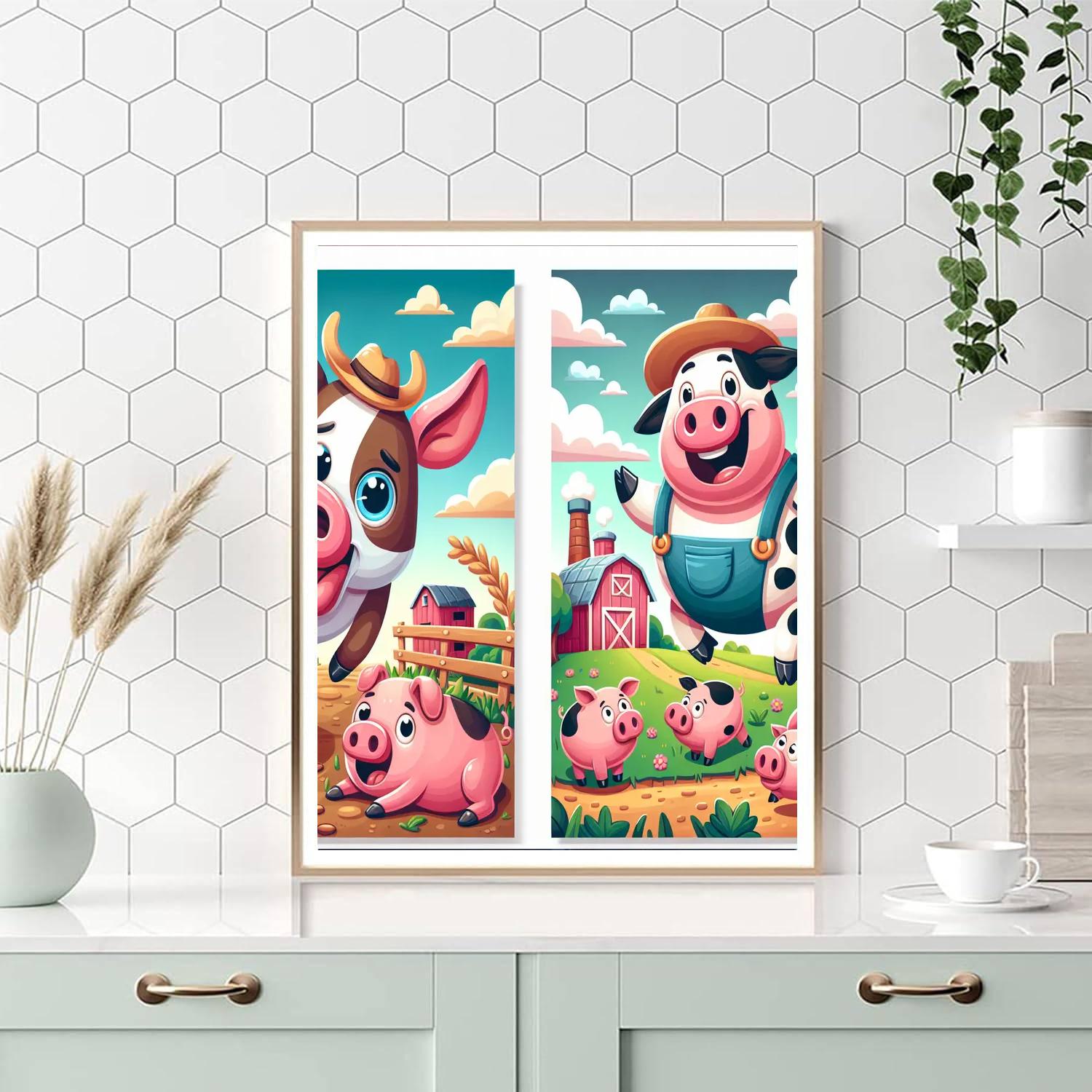 Funny Farmyard Number Painting