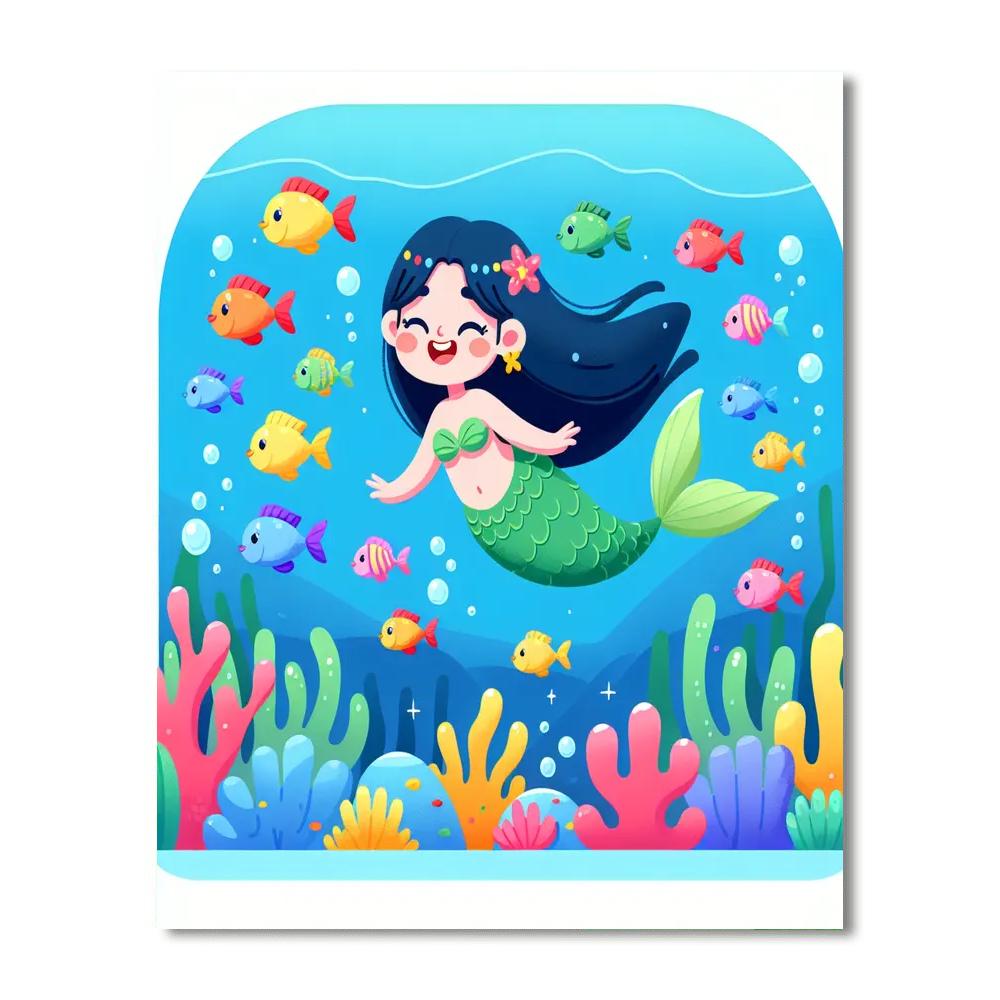 Seaside Mermaid Tale DIY Paint By Numbers