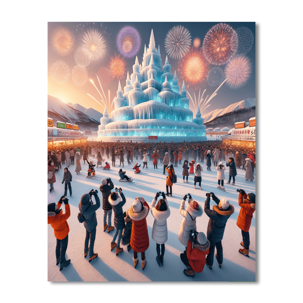 Winter Festival At Otaru Paint By Numbers Kits