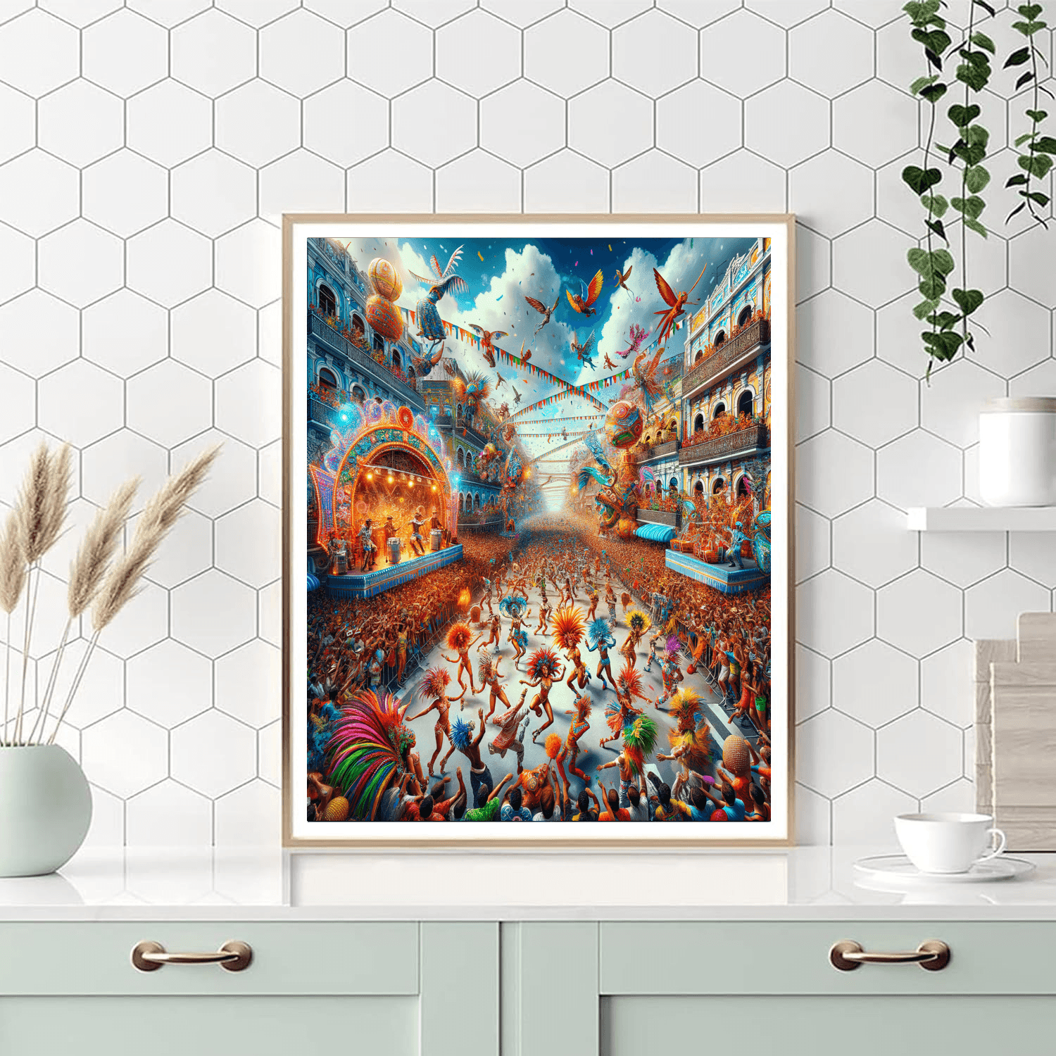 Carnival Of Salvador Number Painting