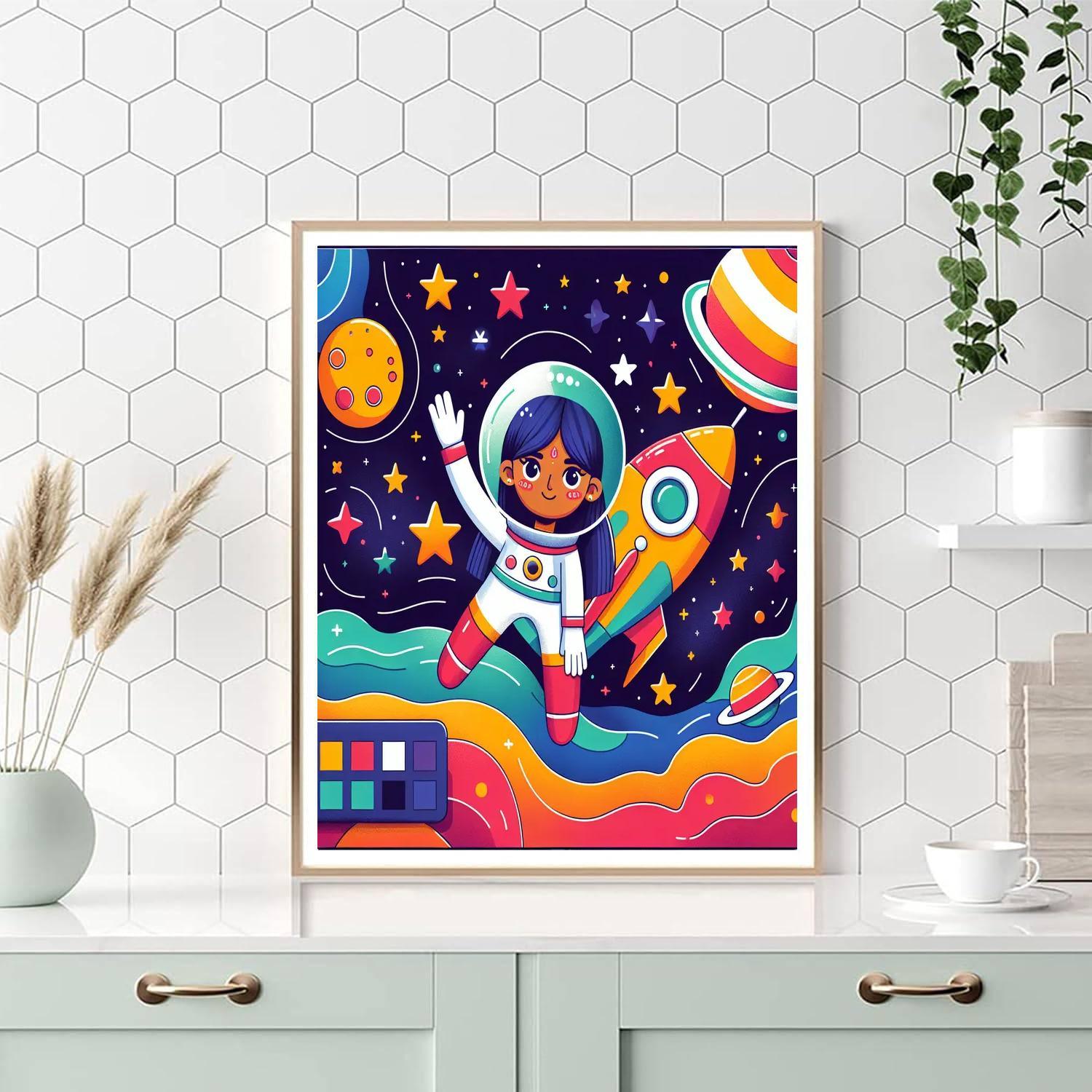 Space Mission Exploration Numbered Painting Kits