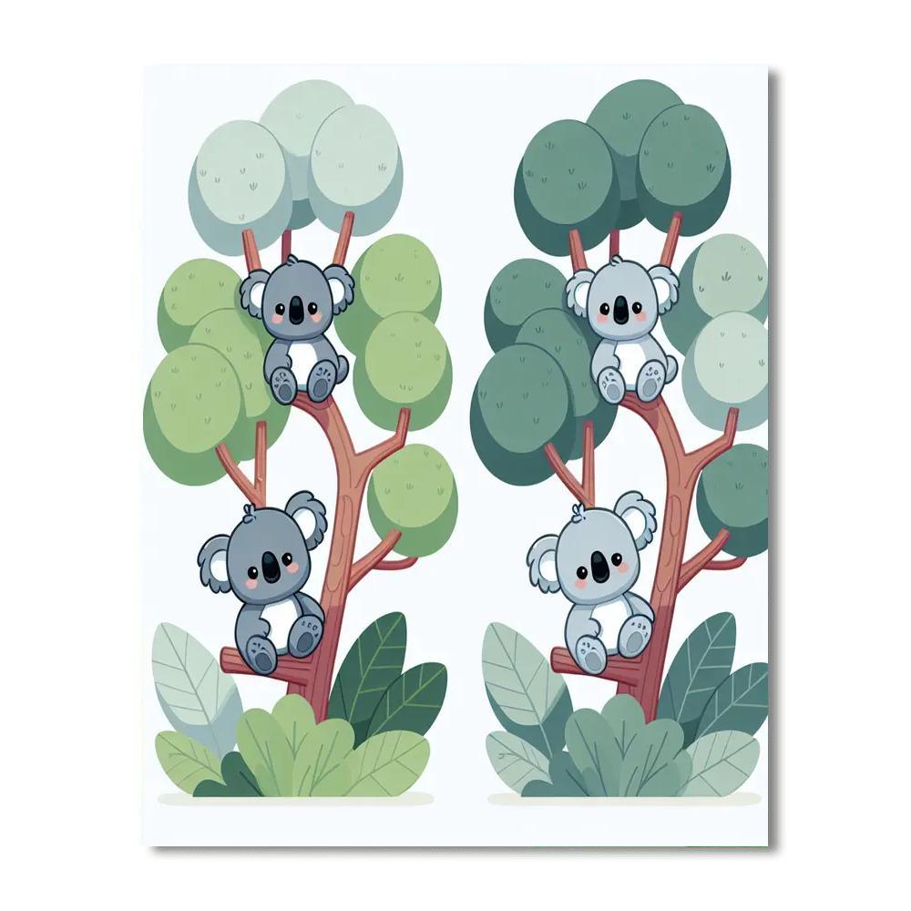 Cute Koalas Paint By Numbers Art