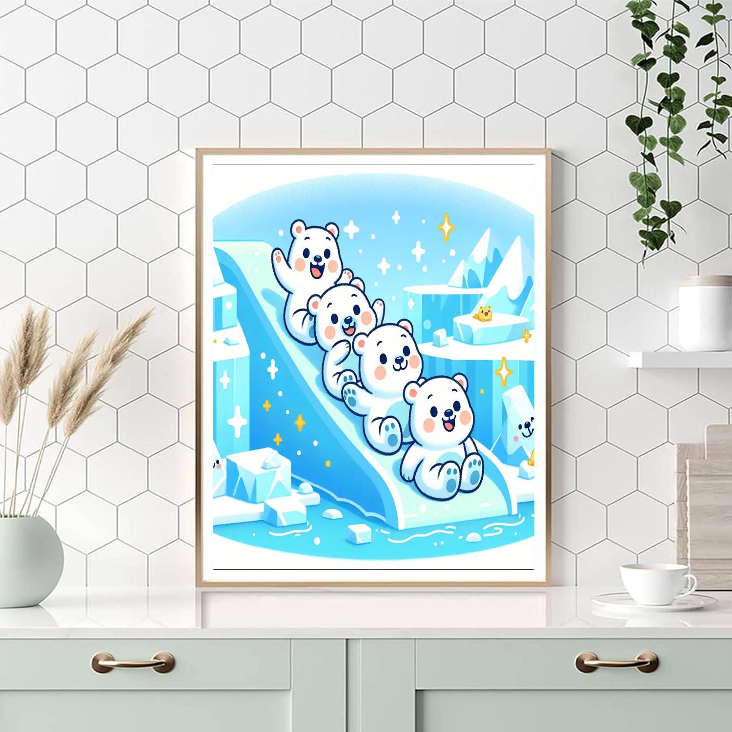 Glowing Glaciers Paint By Numbers Kits