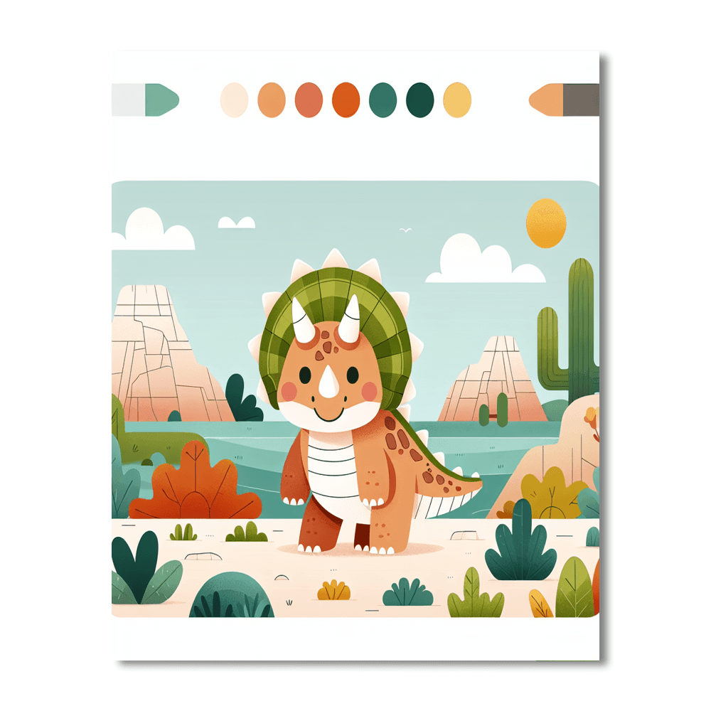 Dinosaurs Of The Past DIY Paint By Numbers