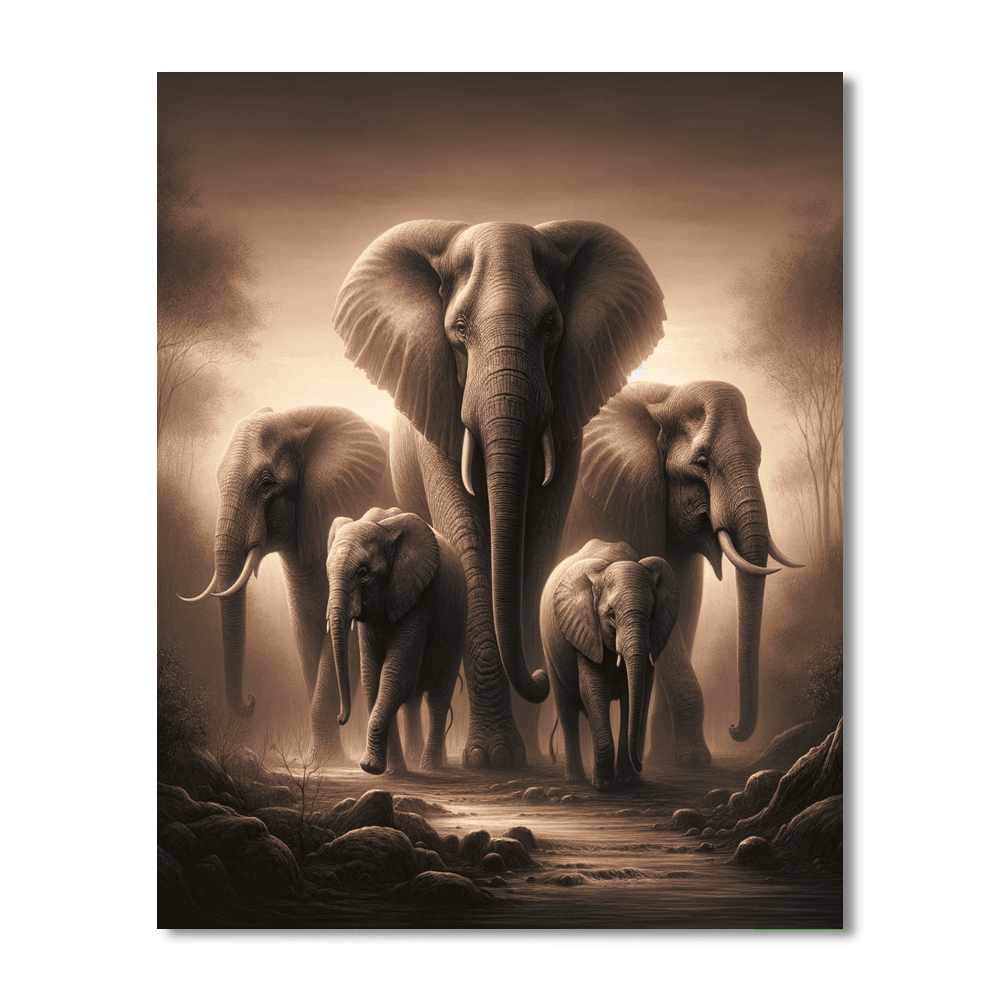 Elephant Grace Paint By Number