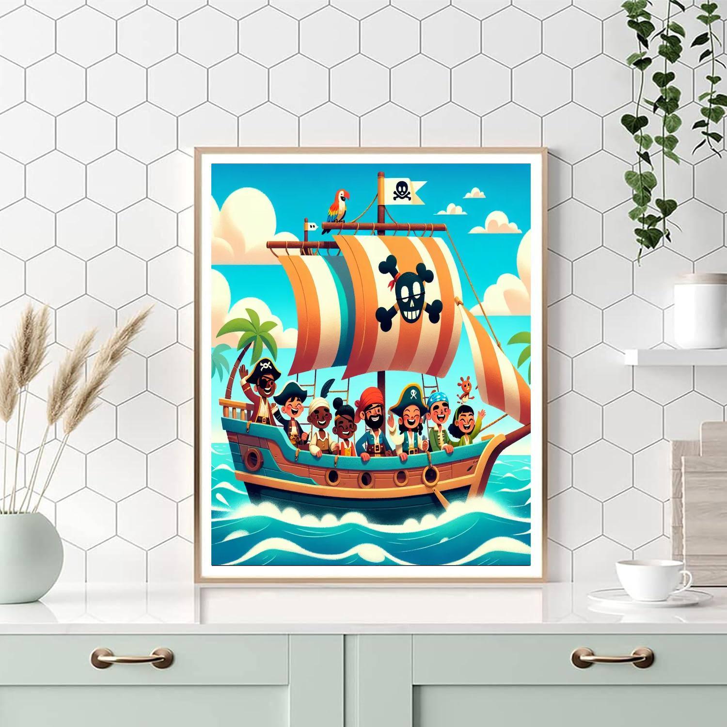 Silly Pirate Adventure Paint By Number