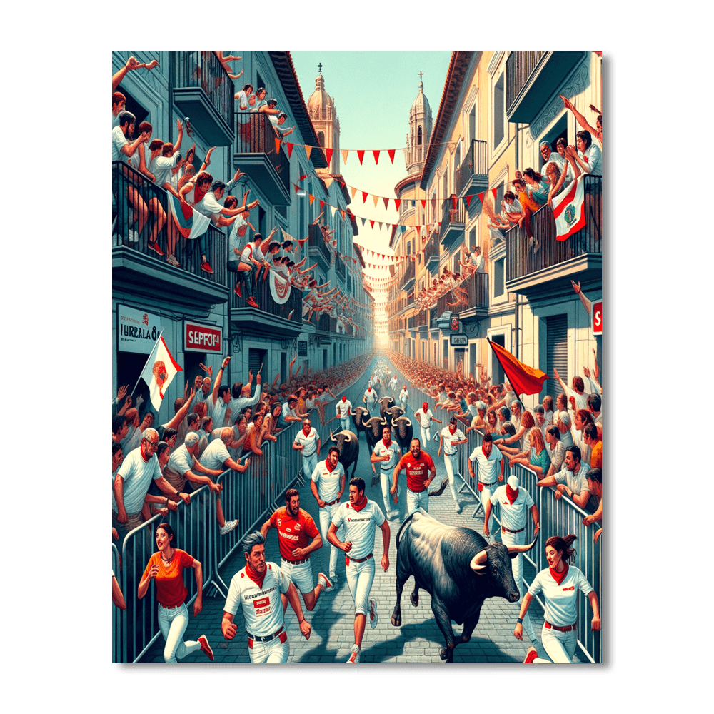 San Fermín Festival - Pamplona Paint By Color