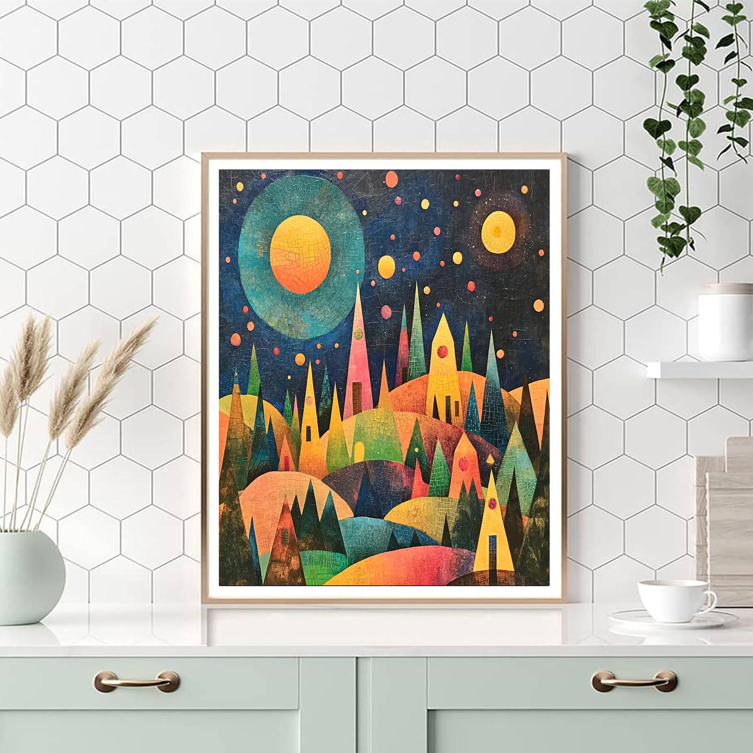 Paul Klee Inspired Imaginary Vistas  Numbered Painting Kits