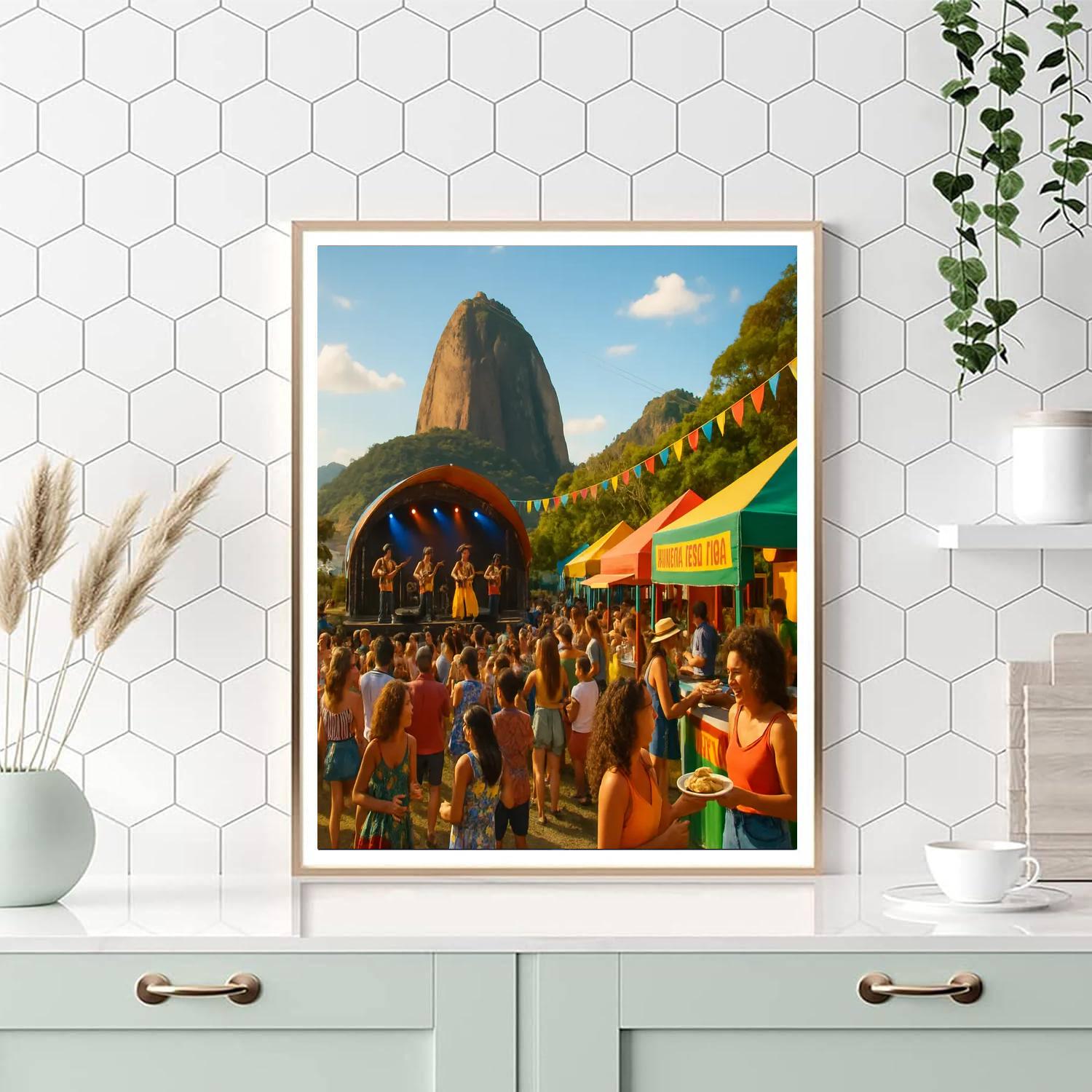 Sugarloaf Mountain Summer Festival Paint By Numbers Art