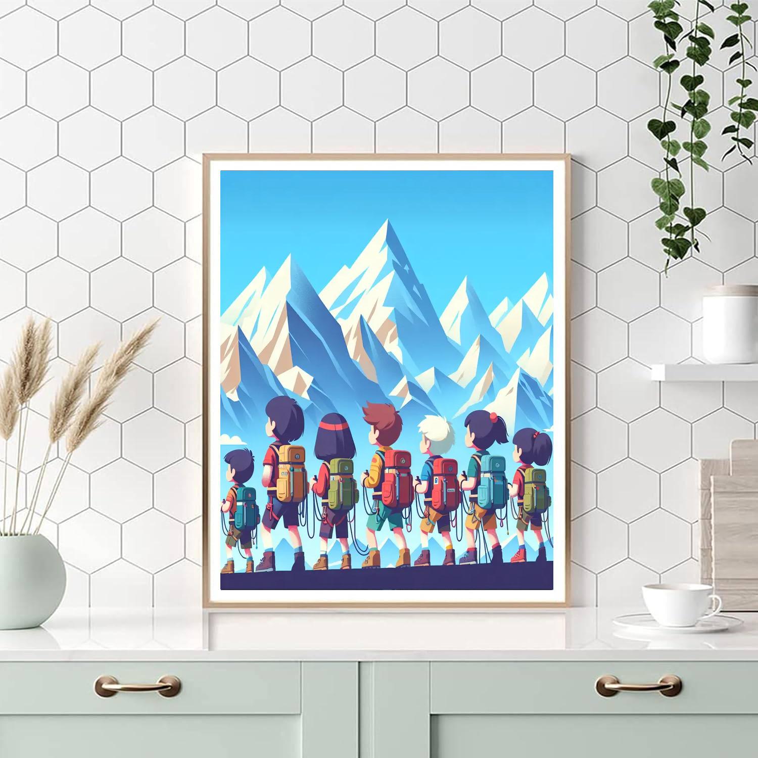 Adventurous Mountain Expedition Painting By Numbers Kit