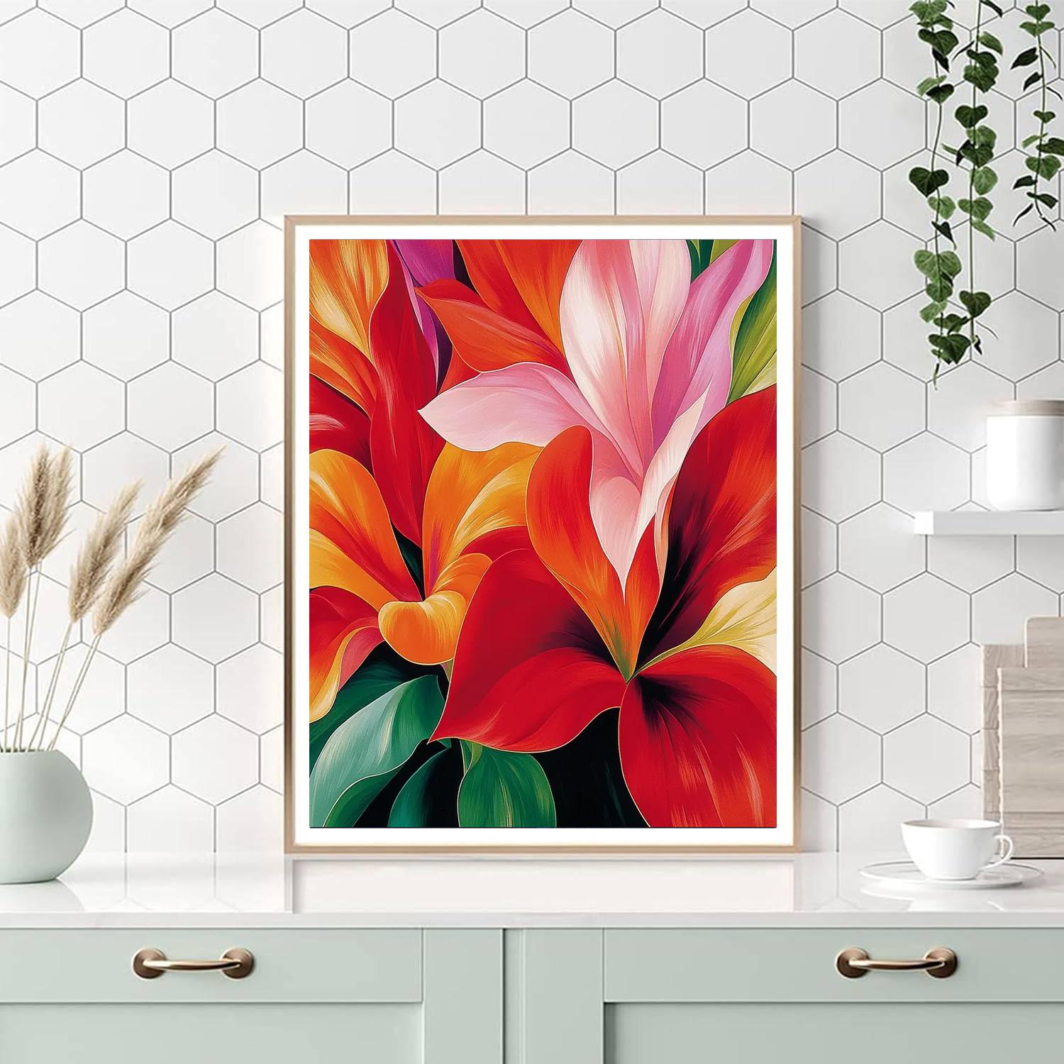 Georgia O'Keeffe Inspired Radiant Botanicals  Paint By Number
