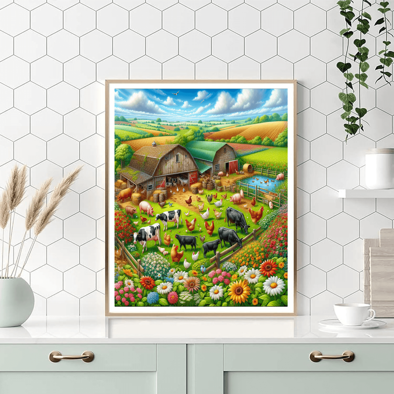 Cheerful Farm Life Paint By Numbers Kits