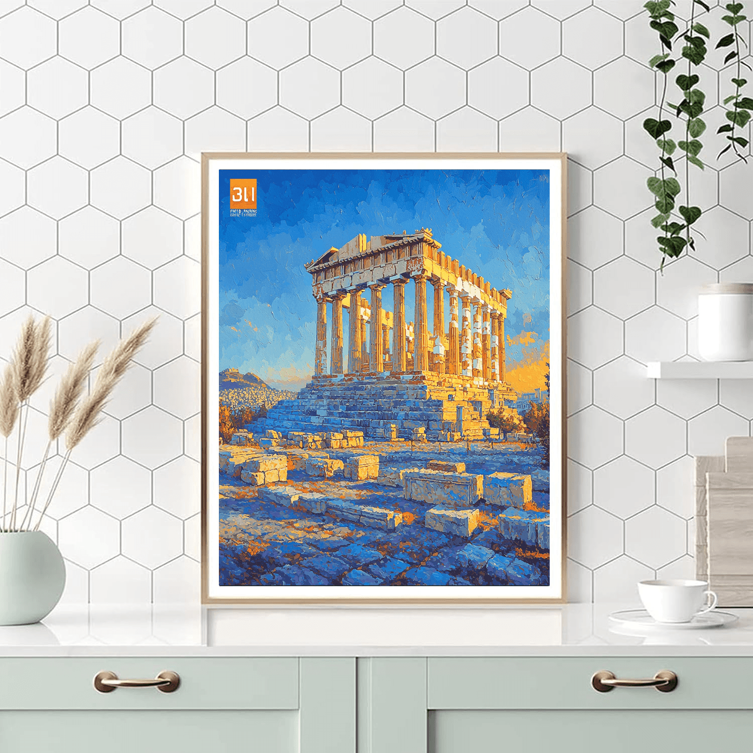 The Acropolis Of Athens Number Painting