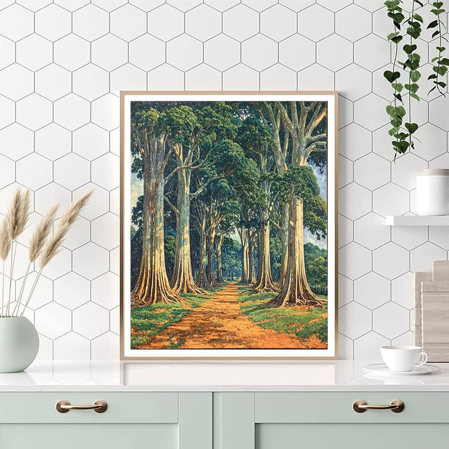 Nandalal Bose Inspired Essence Of The Banyan's Embrace  Painting Number Kit