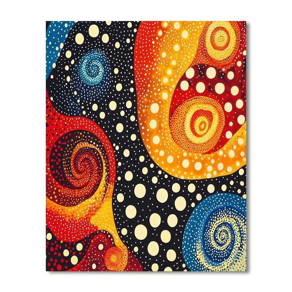 Yayoi Kusama Inspired Kaleidoscopic Harmony  Paint By Number
