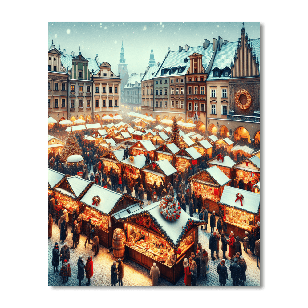 Krakow Christmas Market - Poland Number Painting