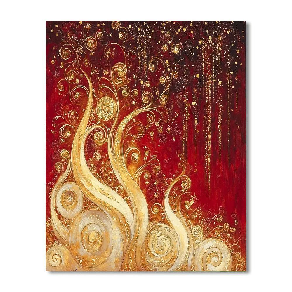 Gustav Klimt Inspired Gilded Reverie  Paint By Numbers Art