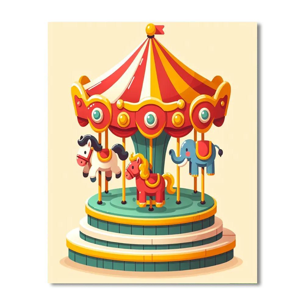 Carnival Carousel Fun Paint By Color