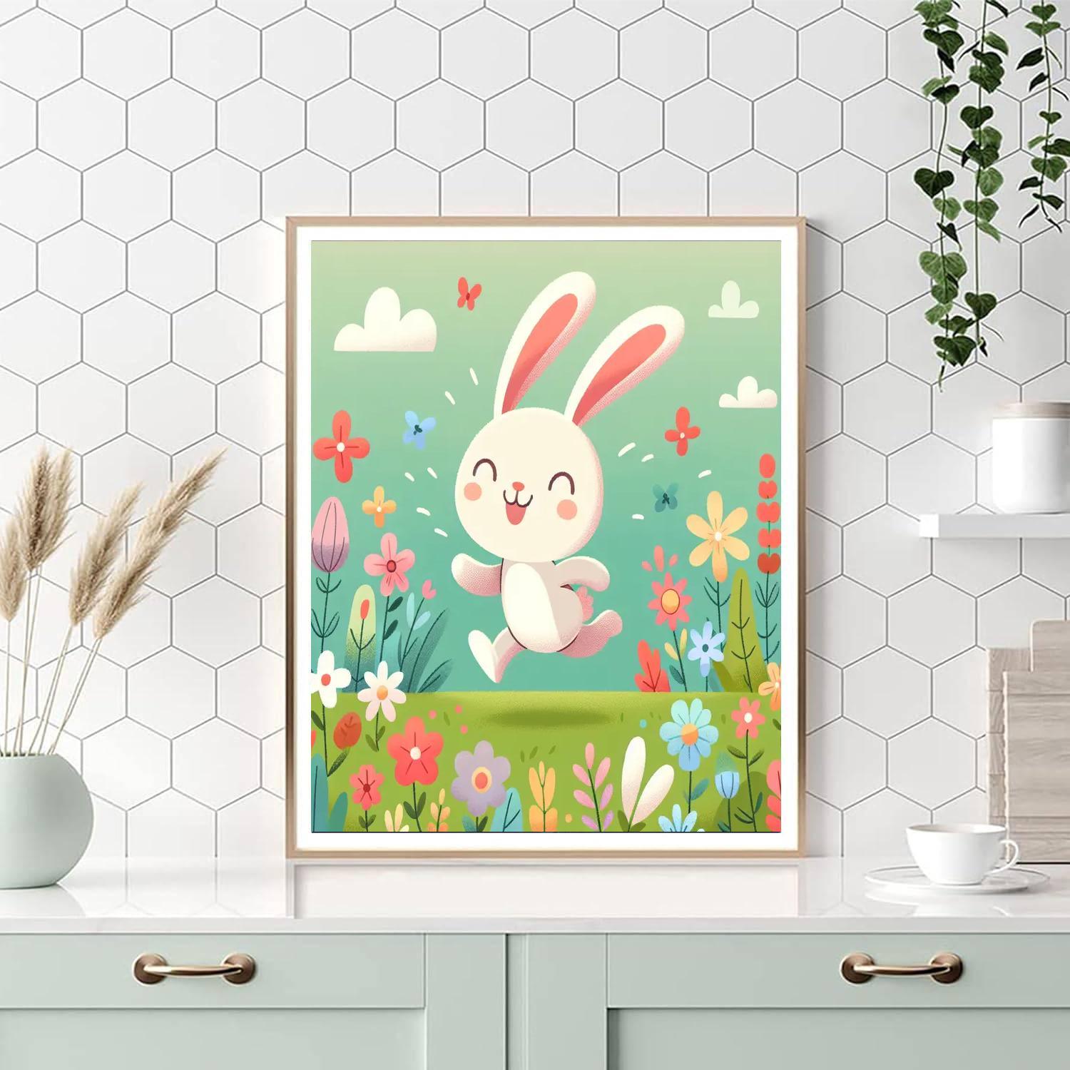 Bouncing Bunny Escapade Painting By Numbers Kit