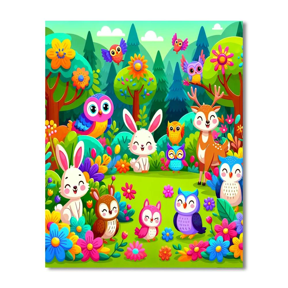 Journey Through The Enchanted Forest Numbered Painting Kits
