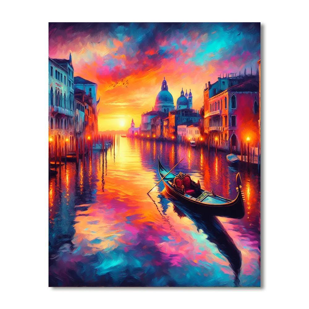 Gondola Romance In Venice Paint By Numbers Art