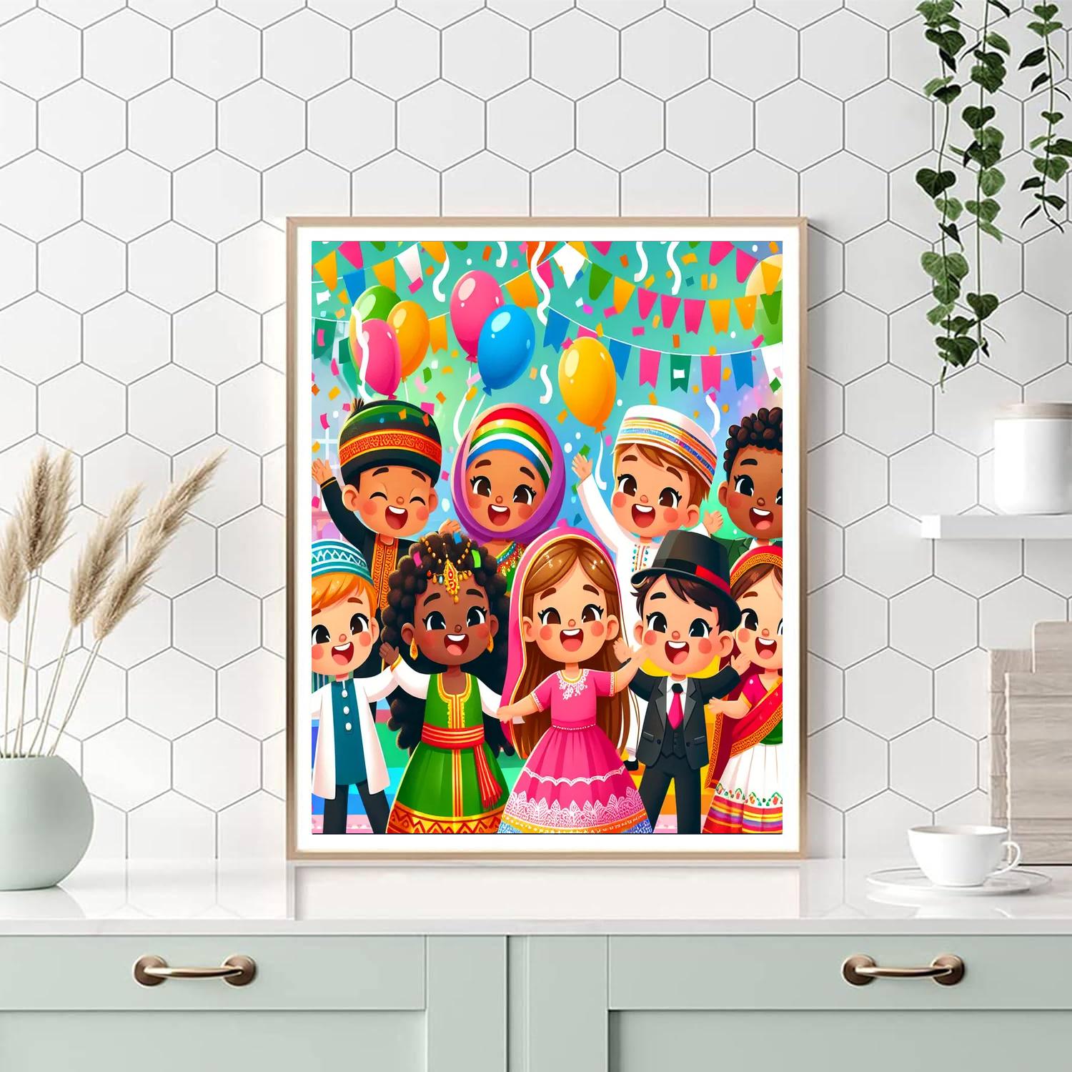 Fantastic Festival Of Colors Paint By Numbers Art