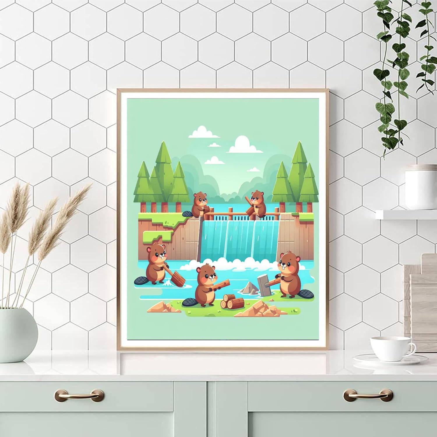 Busy Beaver's Build Painting Number Kit