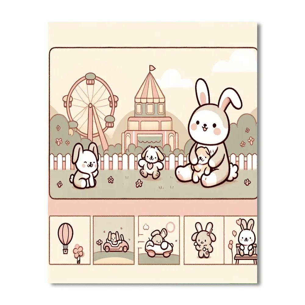 Cuddly Critter Carnival Numbered Painting Kits