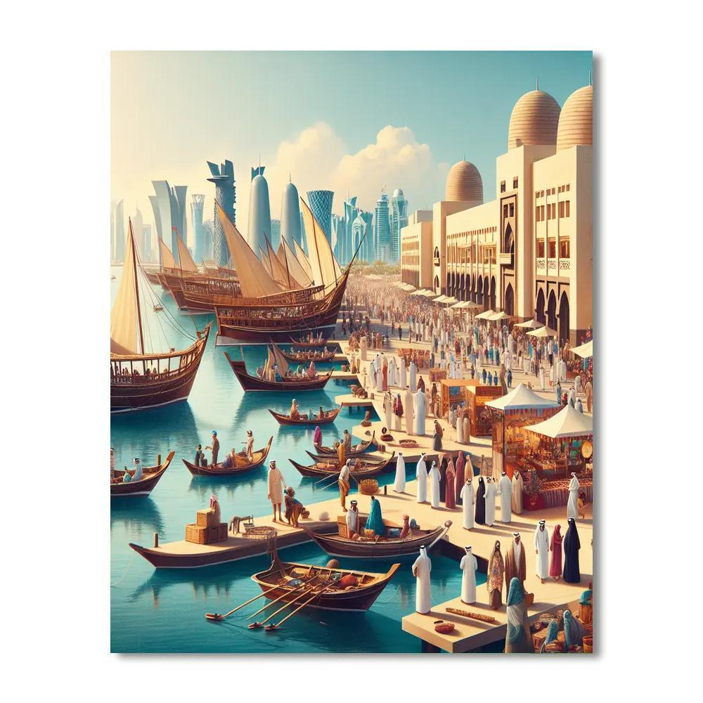 Dhow Festival - Qatar Painting Number Kit