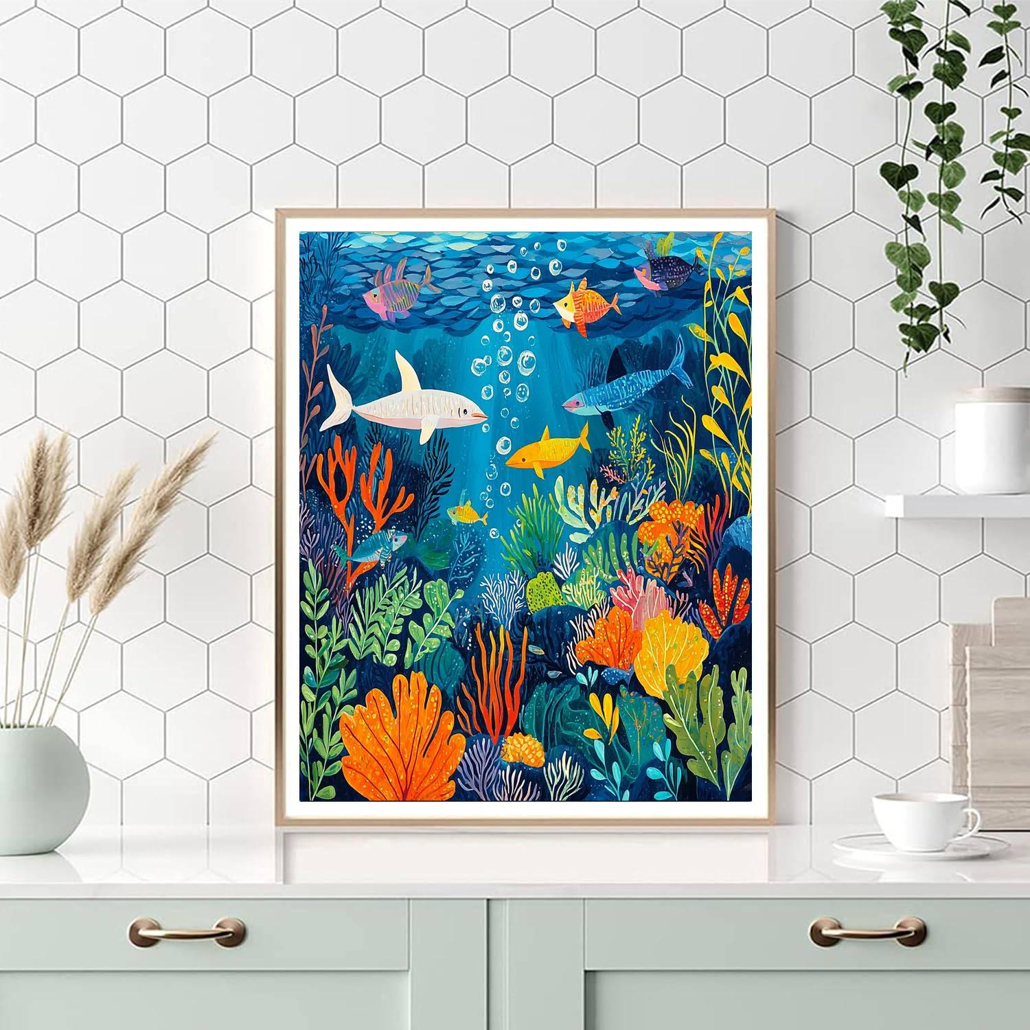 Henri Rousseau Inspired Ocean's Abundance  Paint By Numbers