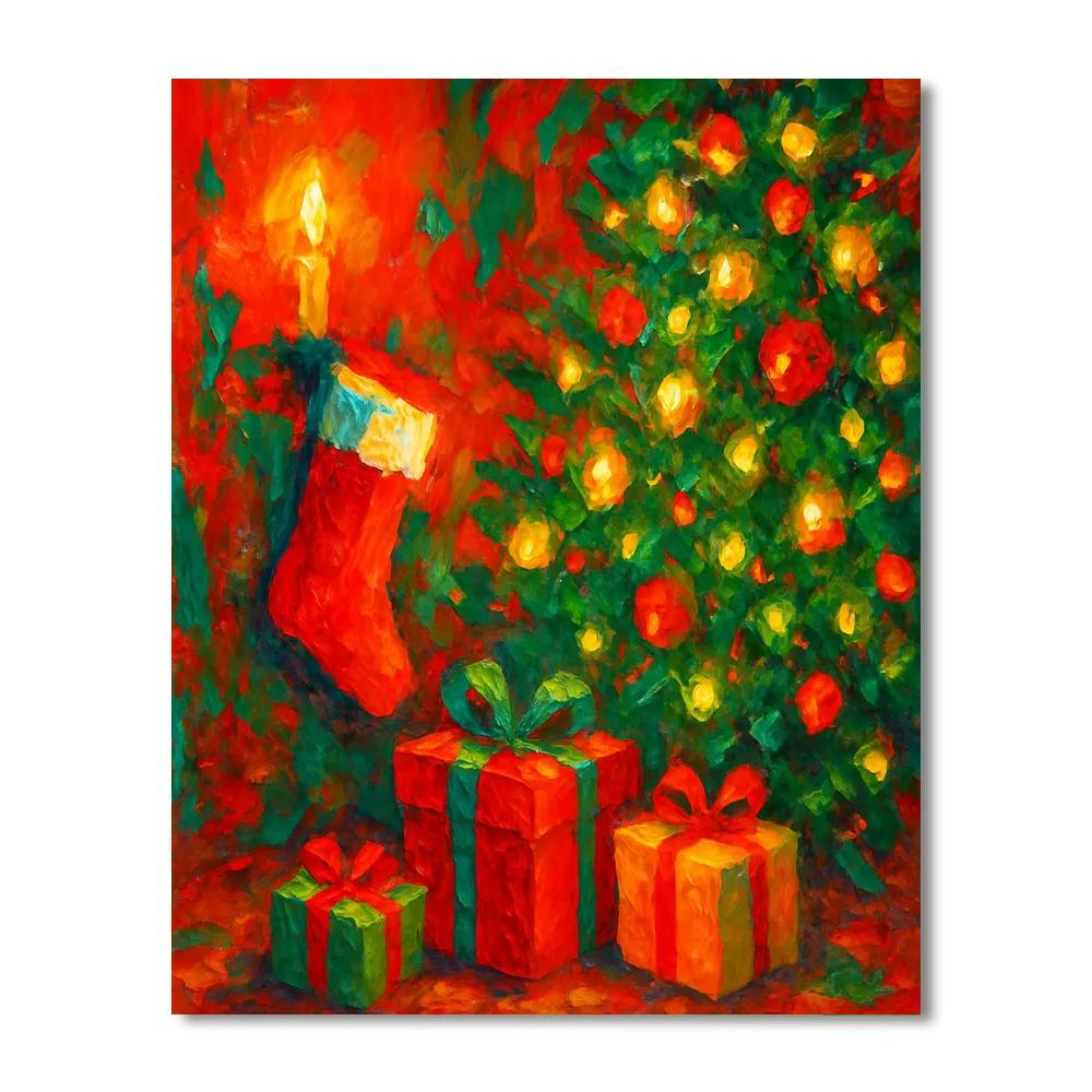 Yuletide Cheer Painting Number Kit