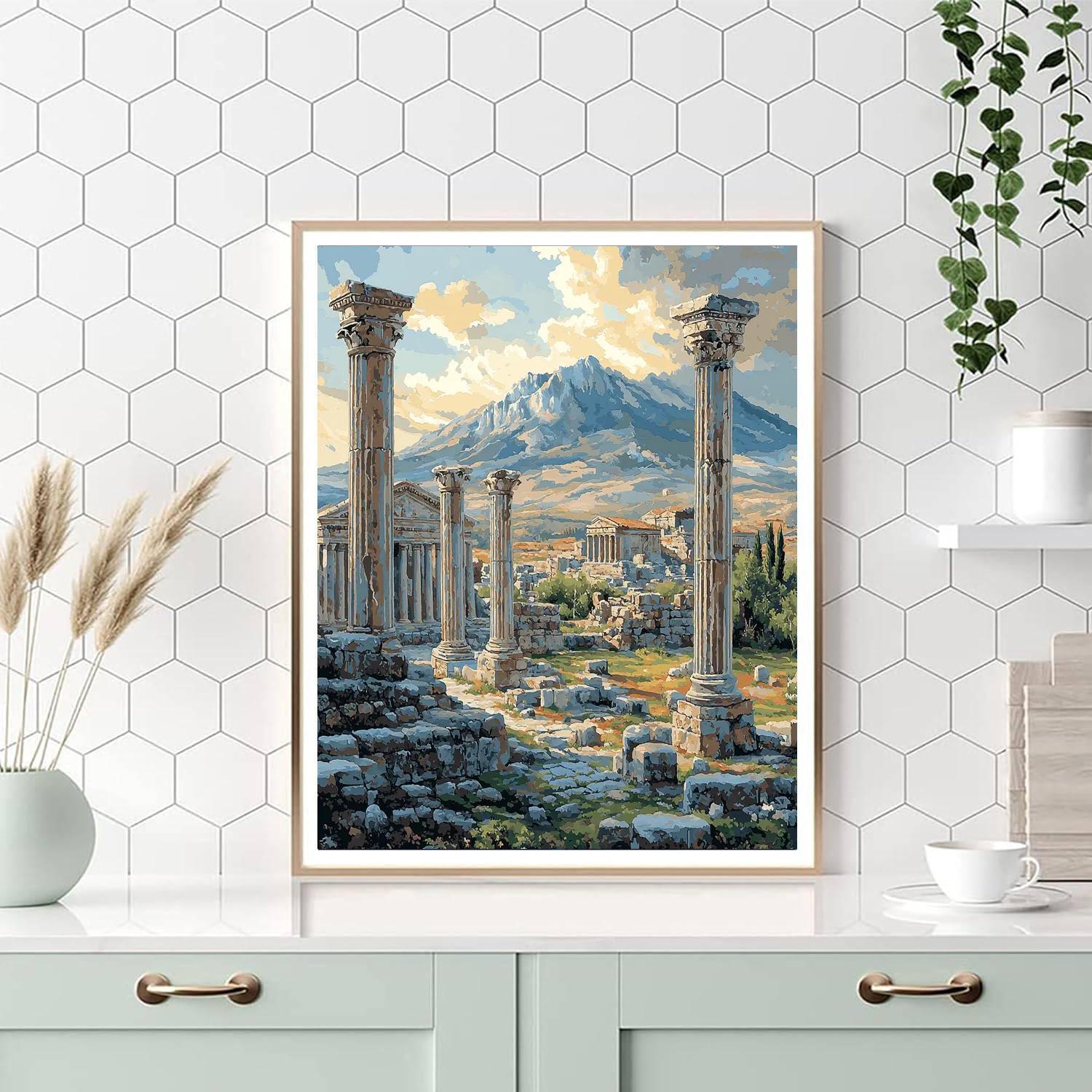 Traditional Ruins Art Style Inspired Timeless Ruins  Paint By Numbers Kits