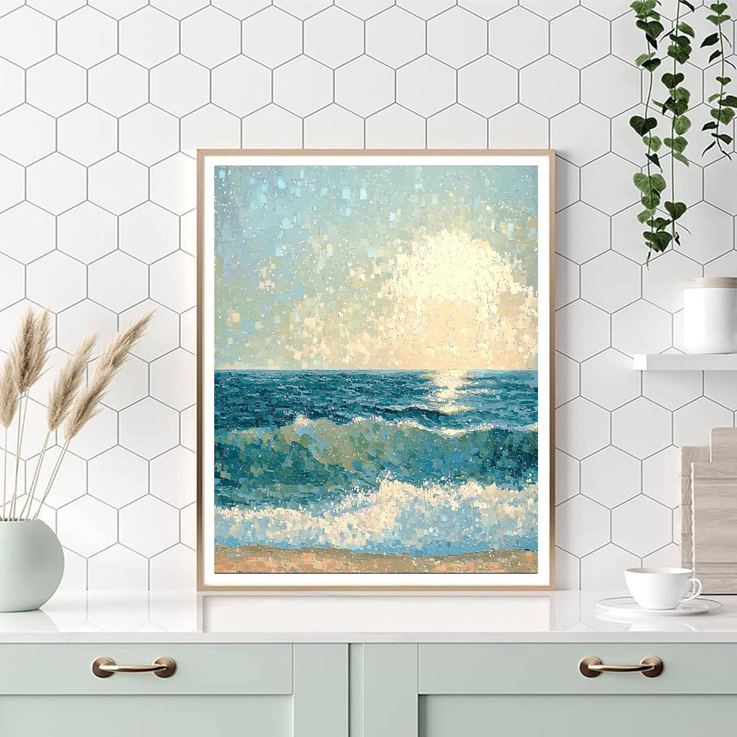 Georges Seurat Inspired Dreamscape Ocean  Numbered Painting Kits