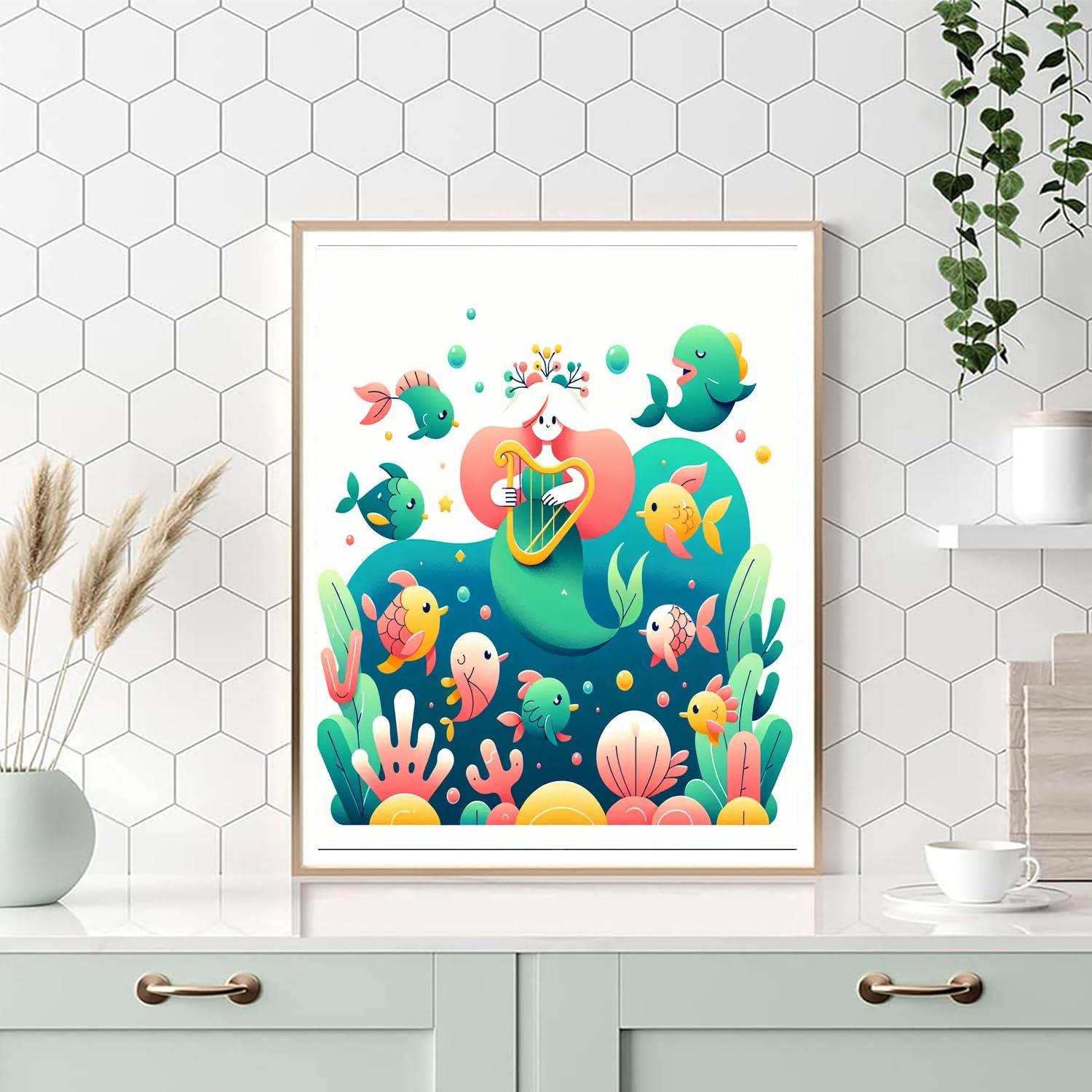 Mystic Mermaid Melody Paint By Numbers Art