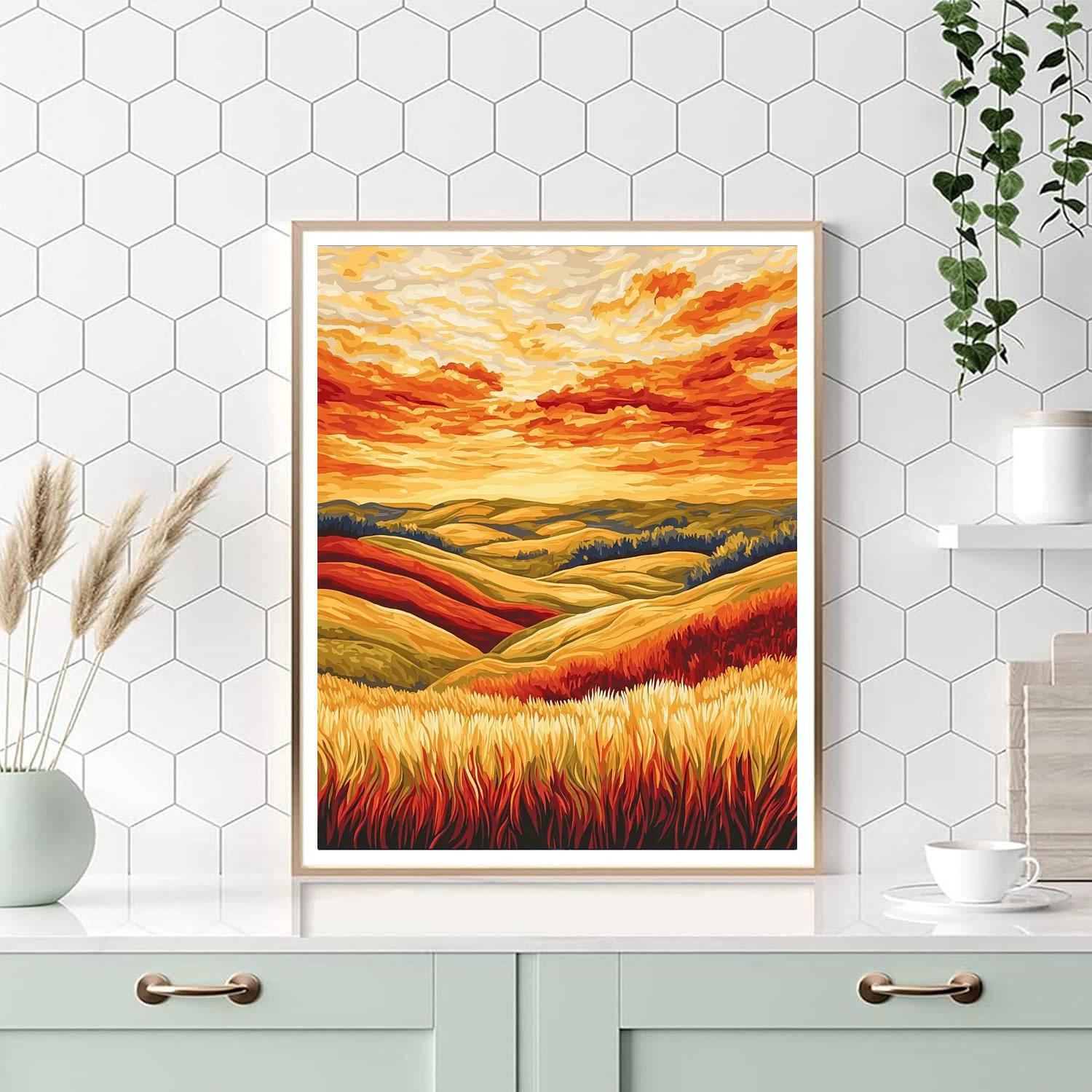 Leonardo Da Vinci Inspired Ember Glow  Paint By Number