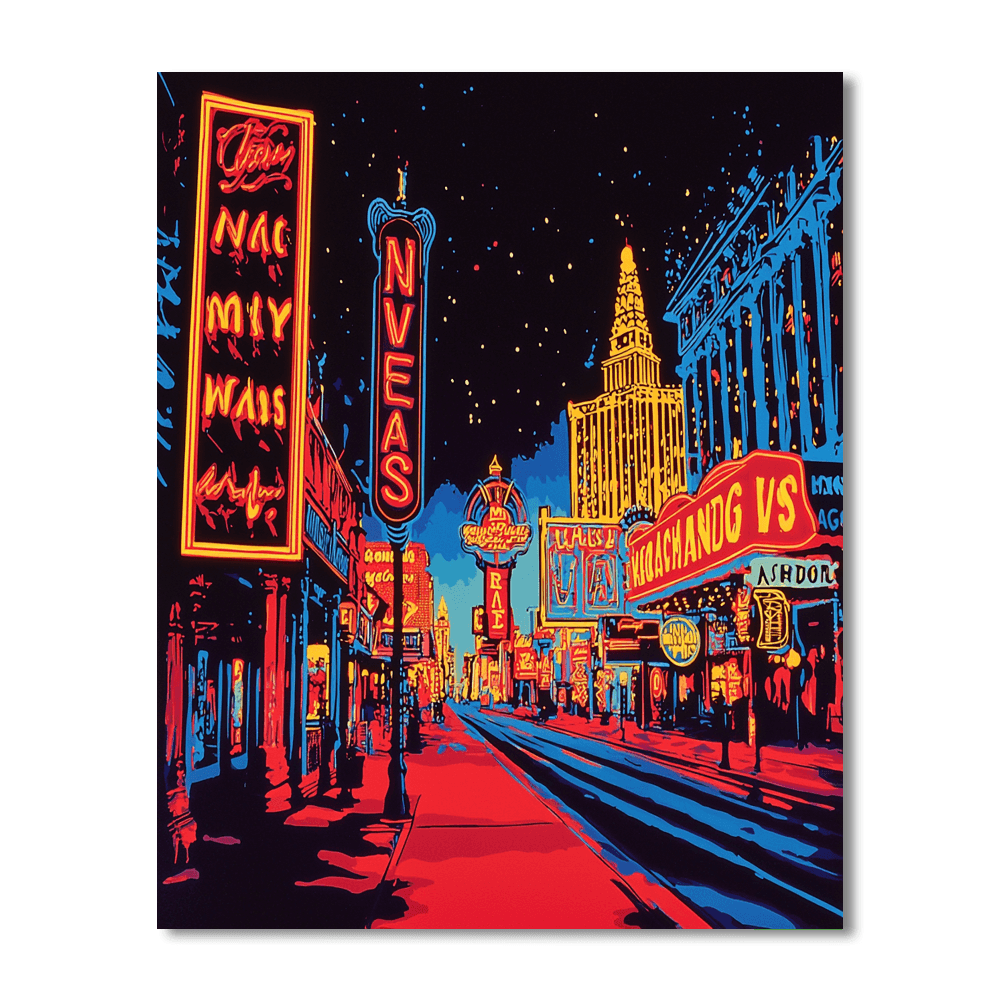 The Neon Museum - Las Vegas Numbered Painting Kits