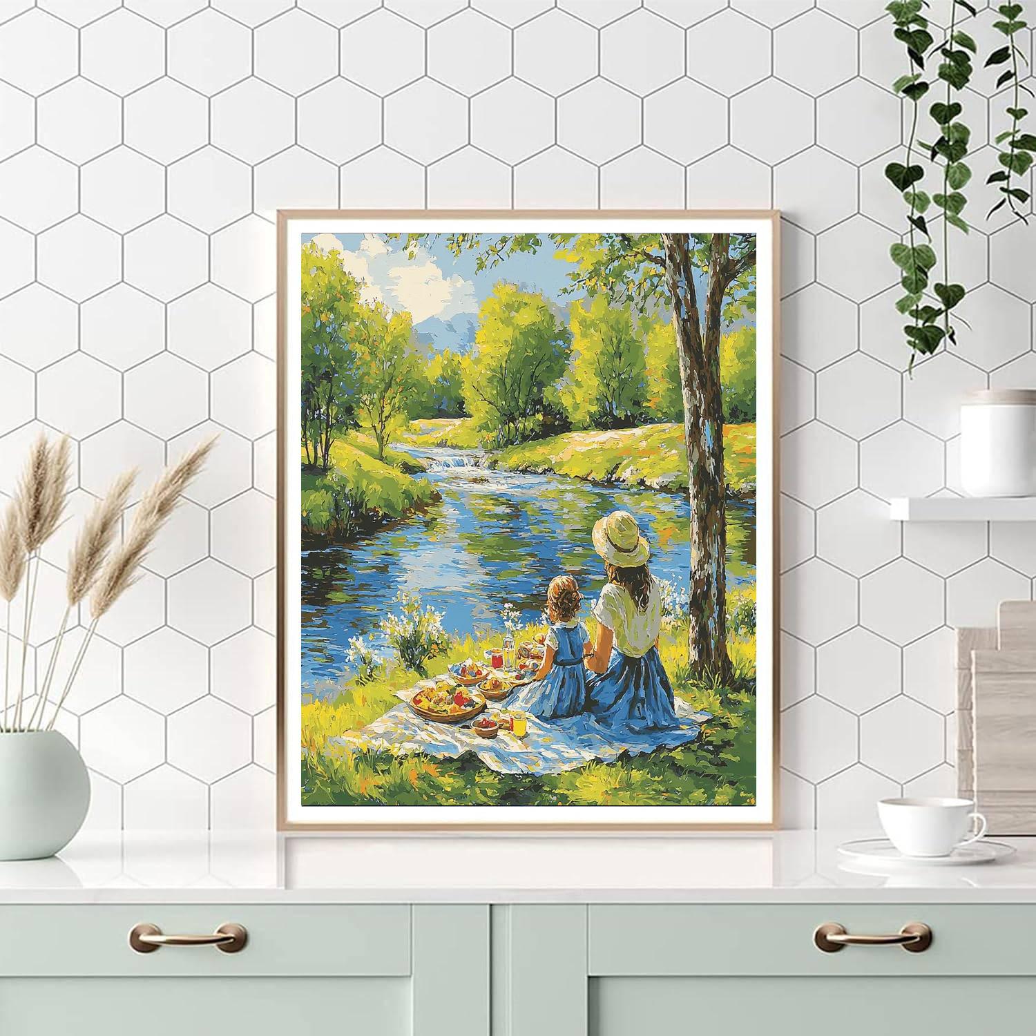 Picnic By The River Painting By Numbers Kit