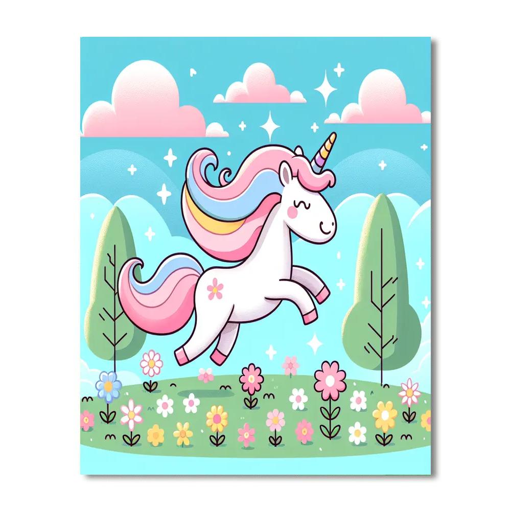 Bubbly Unicorn Dreams Painting Number Kit