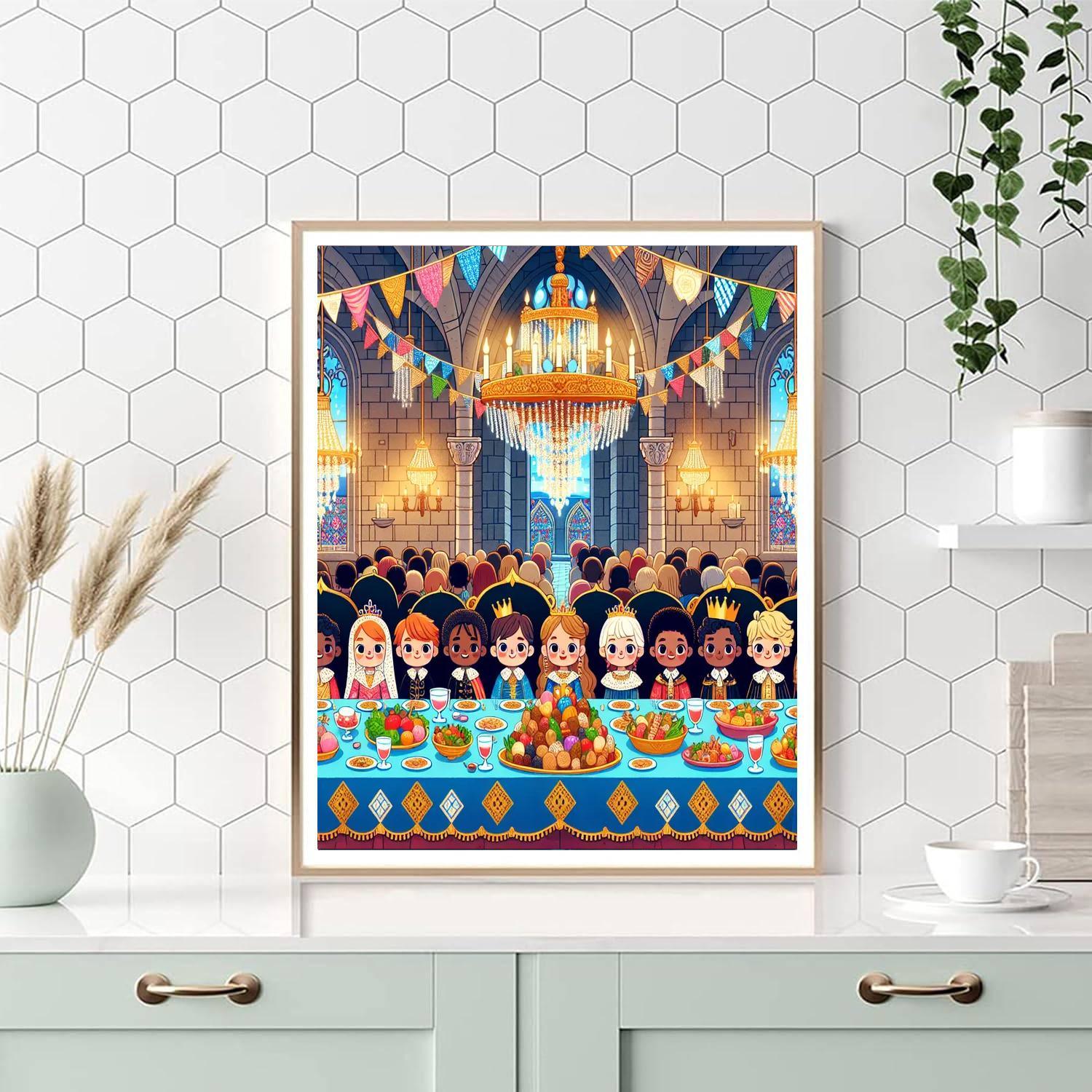 Royal Castle Feast Painting Number Kit