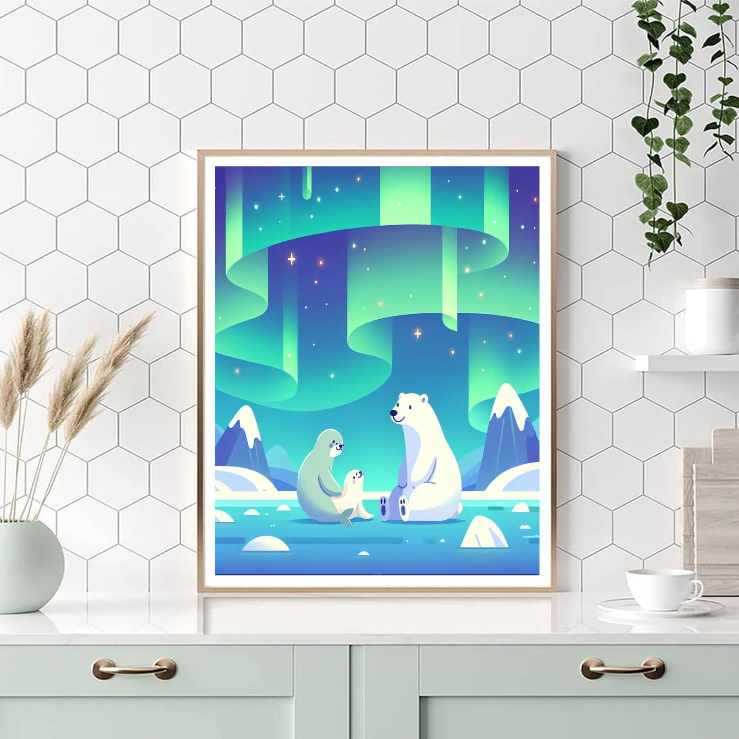 Polar Lights Safari Number Painting