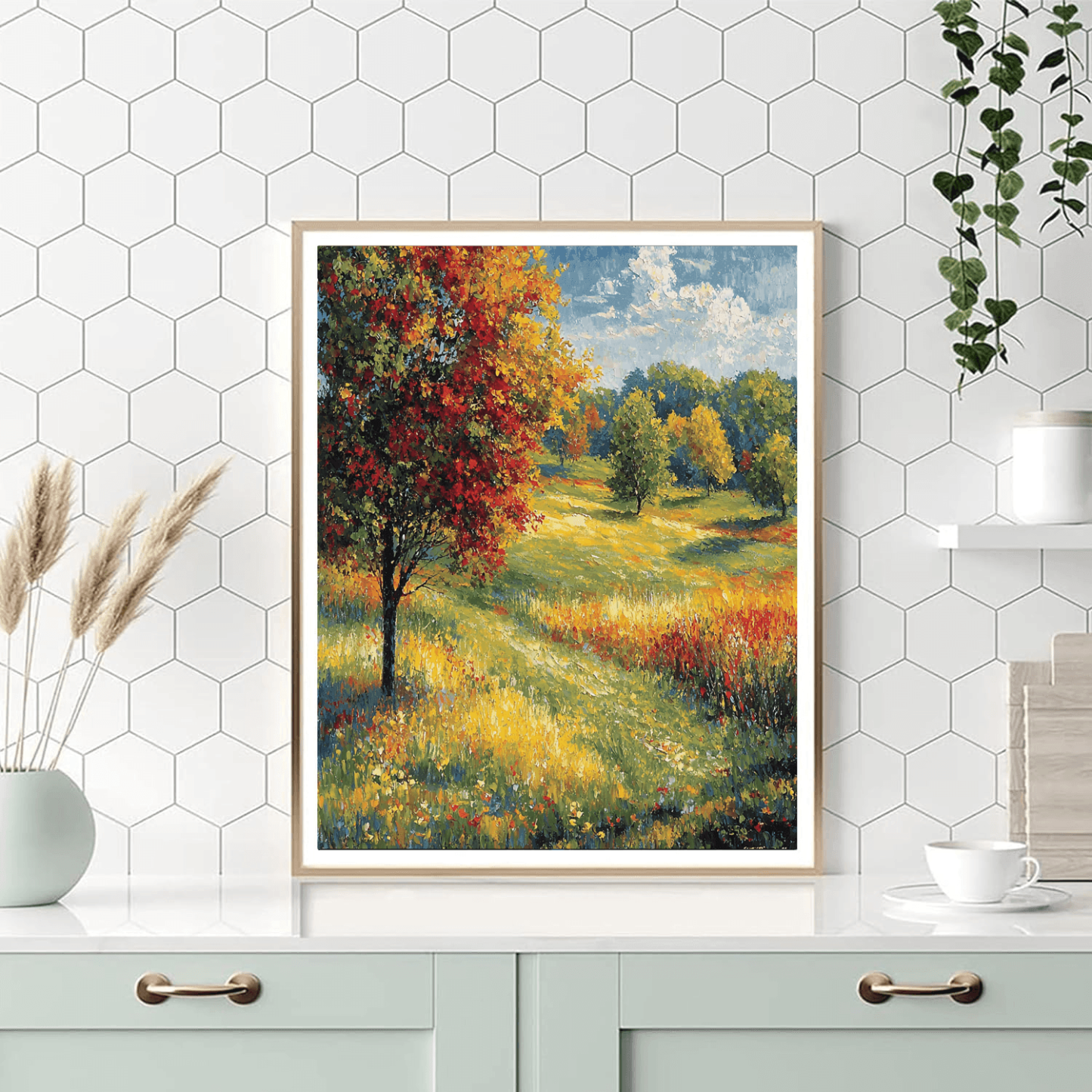 Claude Monet Inspired Harmony Of Seasons  Painting By Numbers Kit