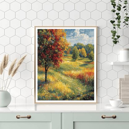 Claude Monet Inspired Harmony Of Seasons  Painting By Numbers Kit
