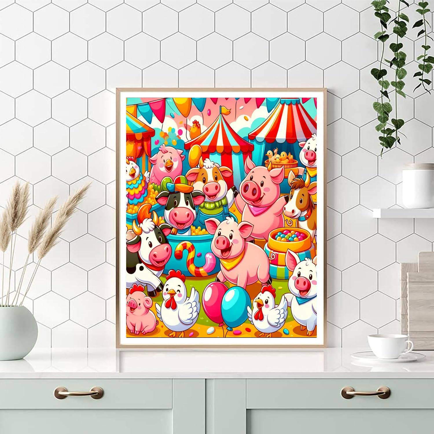 Sunny Farmyard Festival Paint By Number