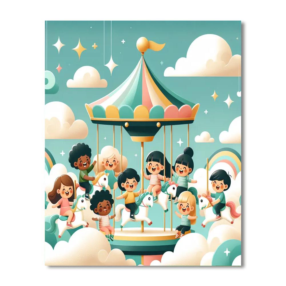 Cloud Carousel Of Dreams Numbered Painting Kits