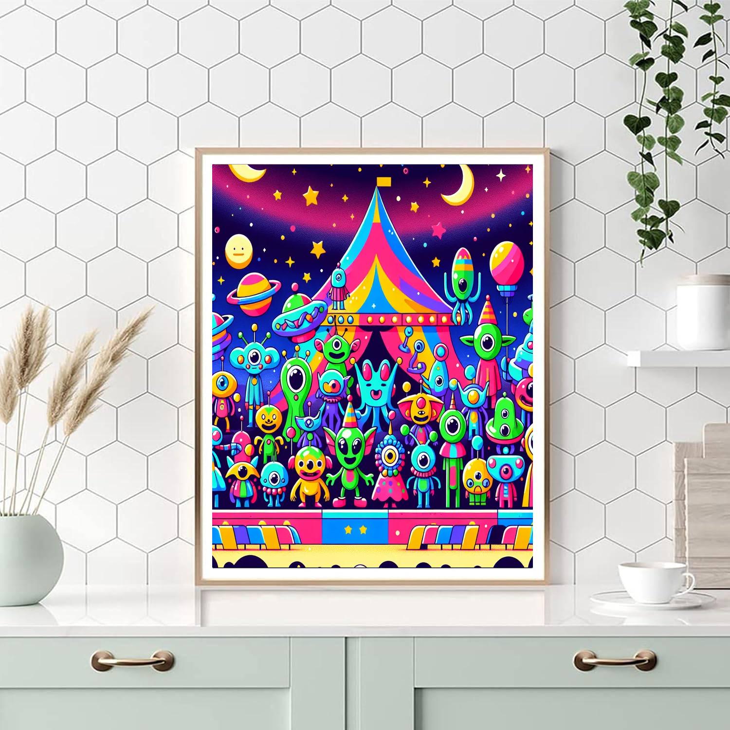 Space Circus Numbered Painting Kits